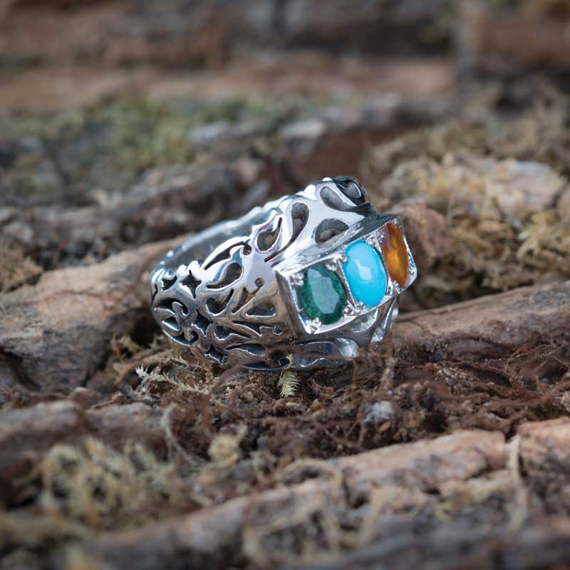 خاتم متعدد الجواهر ماخونيك