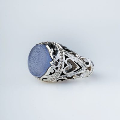 رکاب دستساز نقره، مدل فیلی، طرح اشک و قلب (هنر استاد مهدوی)