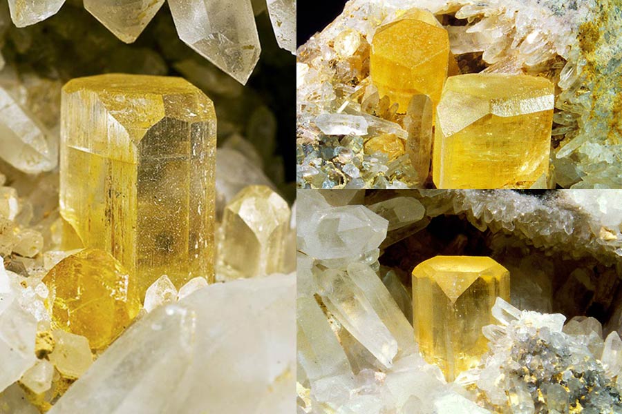 بلورهای توپاز زرد، صخره Schneckenstein