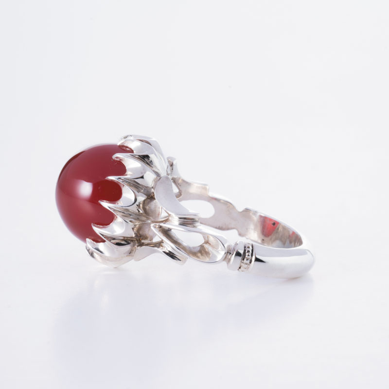 رکاب دستساز نقره مدل صفوی، طرح دو شاخ (هنر استاد اسکندری)