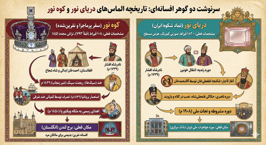 تاریخچه الماس در ایران؛ از هند تا خزانه جواهرات ملی