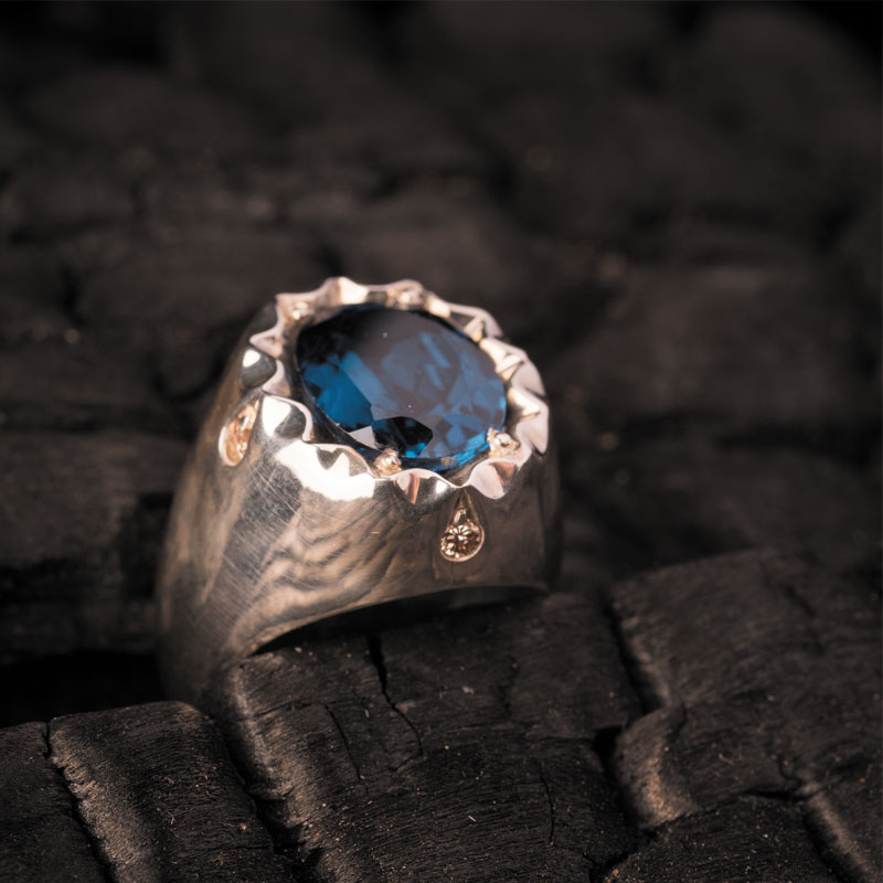 انگشتر توپاز کوه گل