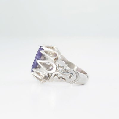 رکاب دستساز نقره، مدل فیلی با طرح اشکی (هنر استاد میرزایی)