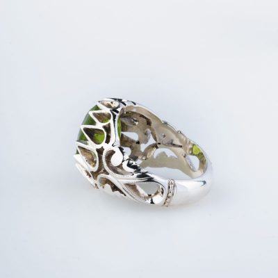 رکاب دستساز نقره، مدل فیلی با طرح اشکی (هنر استاد میرزایی)