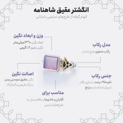 اینفوگرافی انگشتر عقیق شاهنامه