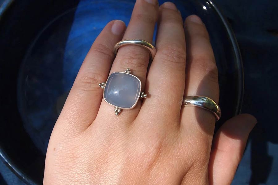 انگشتر عقیق آبی النسبورگ