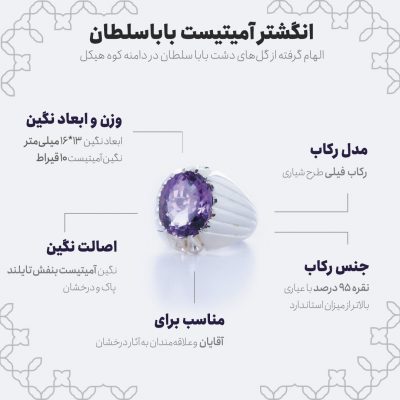 اینفوگرافی انگشتر آمیتیست باباسلطان