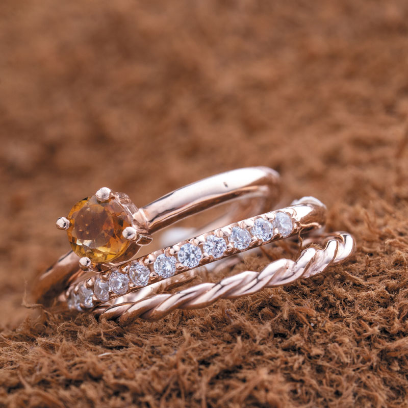 خاتم سيترين ألف خورشيد تابان