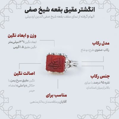 اینفوگرافی انگشتر عقیق بقعه شیخ صفی
