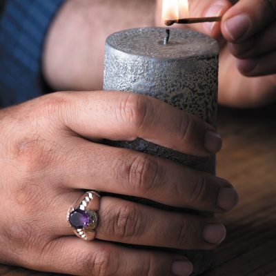 نگین آمیتیست بنفش تایلند با تراش چندوجهی، وزن 4 قیراط