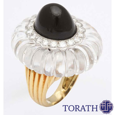 انگشتر در و یشم Cartier