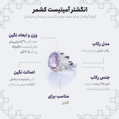 اینفوگرافی انگشتر آمیتیست کشمر