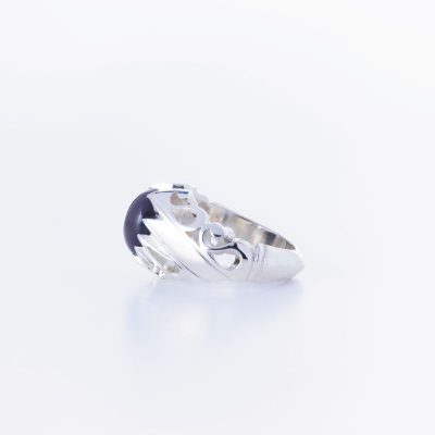 رکاب دستساز نقره، مدل فیلی با طرح دور اشک (هنر استاد میرزایی)