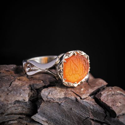 انگشتر عقیق سلسلة الذهب