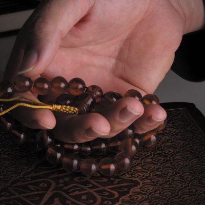 تسبیح 33 تایی کهربای عسلی روسیه