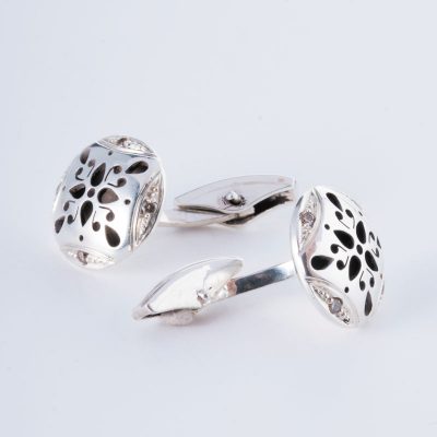 بدنه دستساز نقره، مدل اسلیمی به همراه 8 عدد الماس اصل