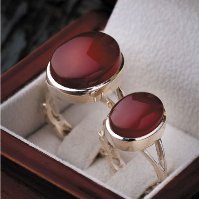 انگشتر ست عقیق ایشکا