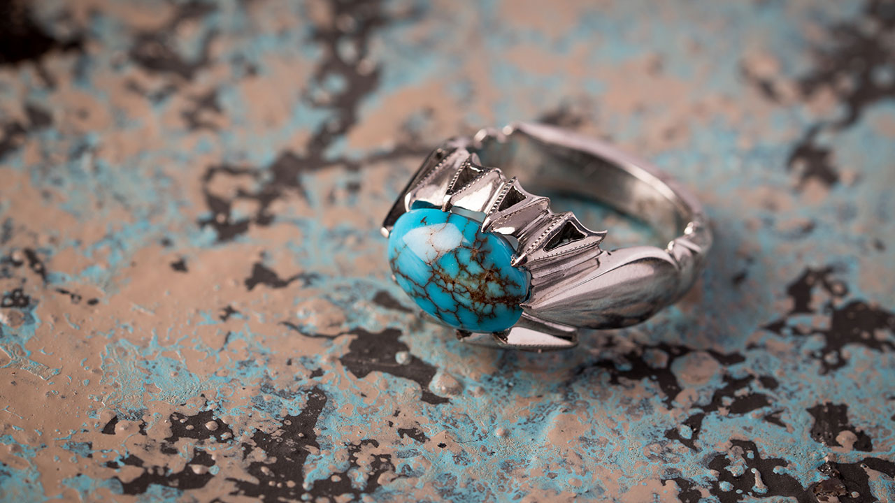 تمیز کردن انگشتر فیروزه