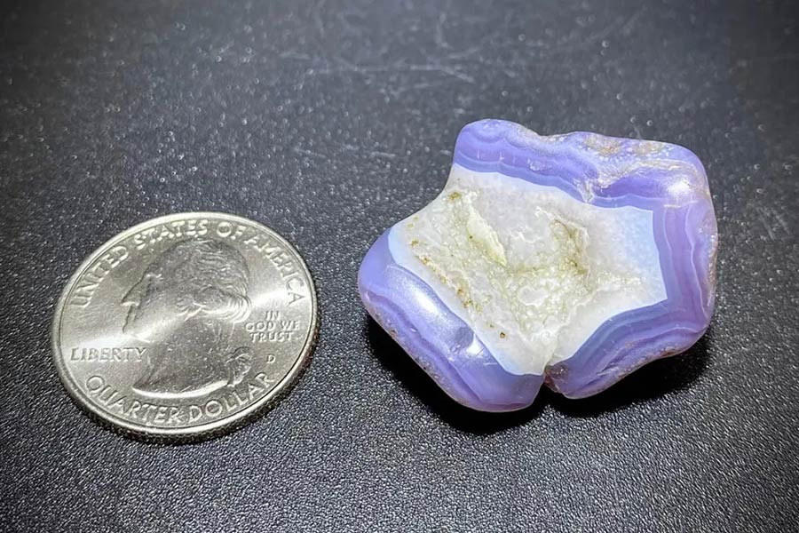 عقیق پاستلی آبی و بنفش Holley