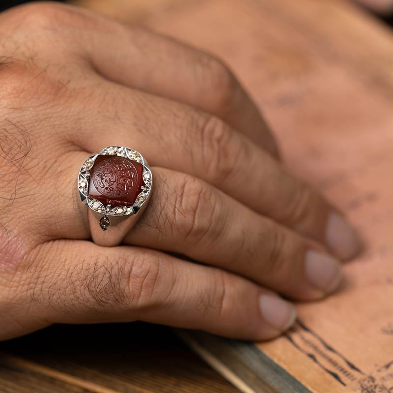 خاتم عقيق طنين