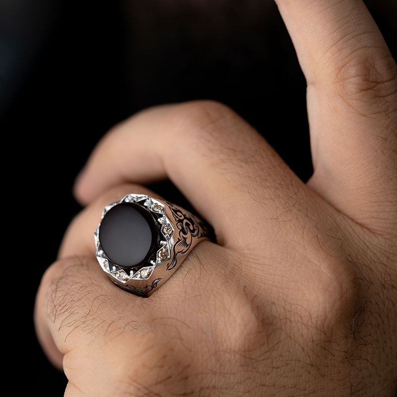 انگشتر عقیق نشاط